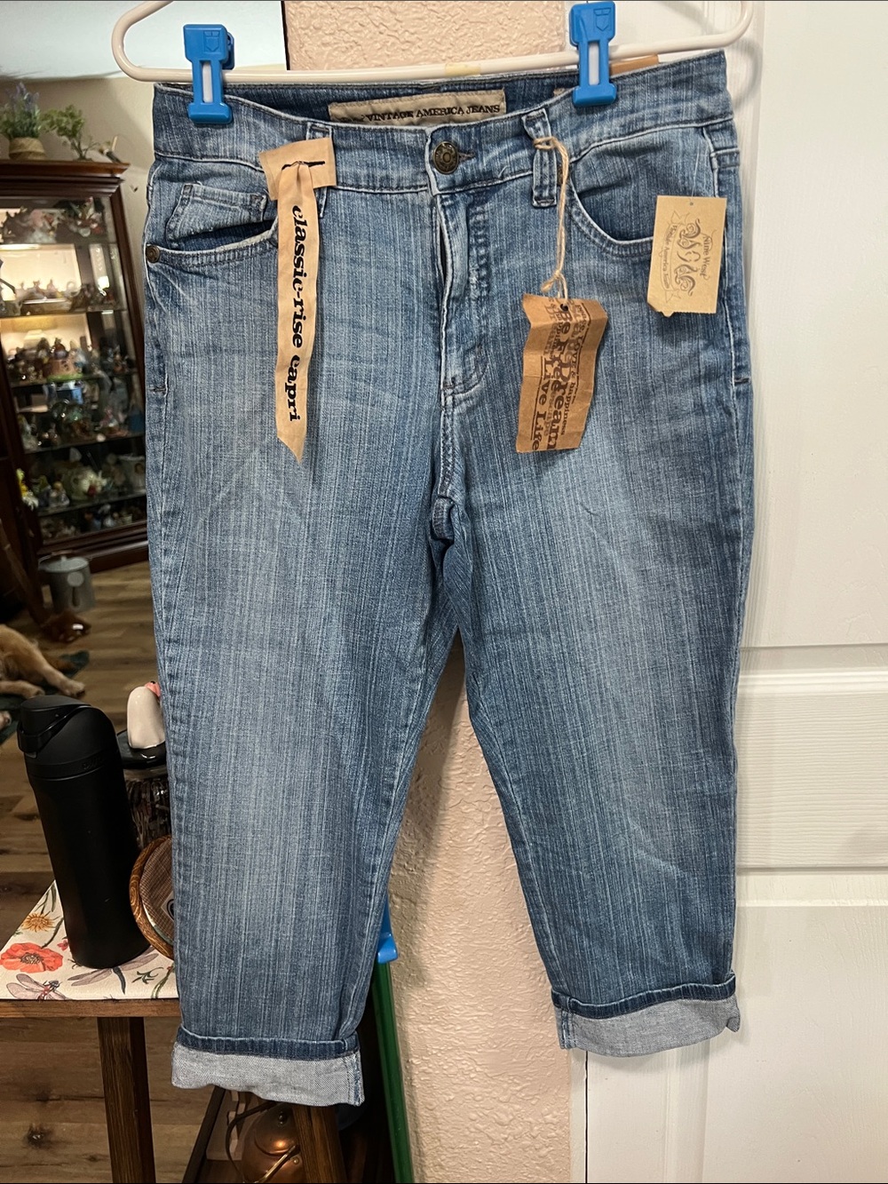 New NINE WEST Vintage America Light Blue Cropped Women's Jeans